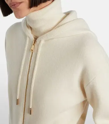 Moncler Hooded wool and cashmere zip-up cardigan | Thumbnail 5