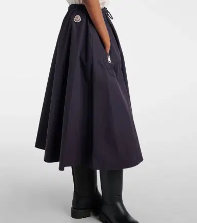 Moncler Cotton-blend jersey midi skirt | Thumbnail 3 Moncler Cotton-blend jersey midi skirt | Thumbnail 3
