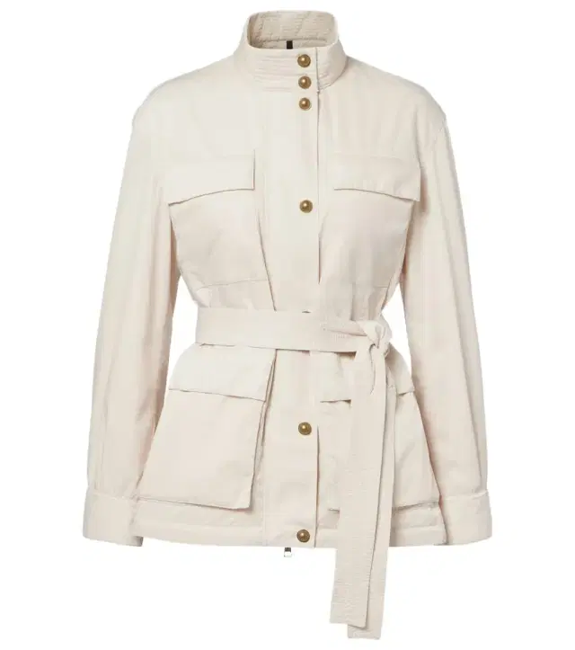 Moncler aitake leather-trimmed jacket