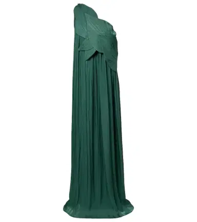 Costarellos Amabel one-shoulder pleated gown | Thumbnail 1