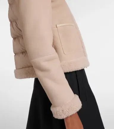 Moncler Buis shearling-lined suede down jacket | Thumbnail 3 Moncler Buis shearling-lined suede down jacket | Thumbnail 3