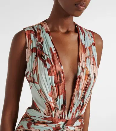 Costarellos Amarielle floral georgette gown | Thumbnail 4