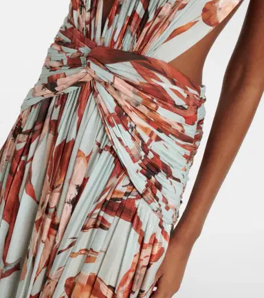 Costarellos Amarielle floral georgette gown | Thumbnail 5