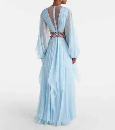 Costarellos Floral silk gown | Thumbnail 2 Costarellos Floral silk gown | Thumbnail 2