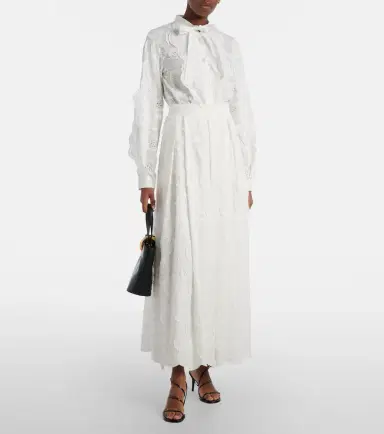 Elie Saab Embroidered cotton-blend maxi skirt | Thumbnail 2 Elie Saab Embroidered cotton-blend maxi skirt | Thumbnail 2