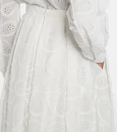 Elie Saab Embroidered cotton-blend maxi skirt | Thumbnail 3 Elie Saab Embroidered cotton-blend maxi skirt | Thumbnail 3