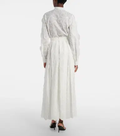 Elie Saab Embroidered cotton-blend maxi skirt | Thumbnail 5 Elie Saab Embroidered cotton-blend maxi skirt | Thumbnail 5