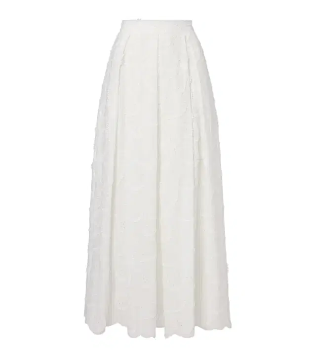 Elie Saab Embroidered cotton-blend maxi skirt
