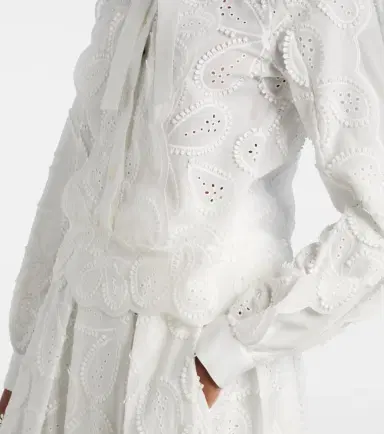 Elie Saab Embroidered tie-neck blouse | Thumbnail 4 Elie Saab Embroidered tie-neck blouse | Thumbnail 4