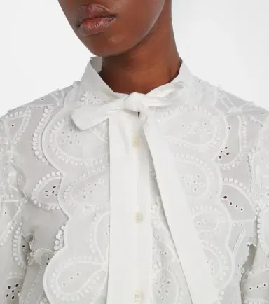 Elie Saab Embroidered tie-neck blouse | Thumbnail 5 Elie Saab Embroidered tie-neck blouse | Thumbnail 5