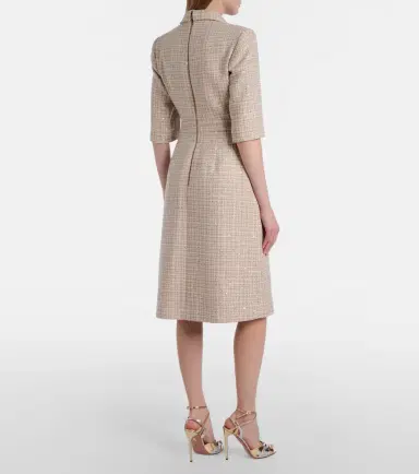 Elie Saab Sequined tweed midi dress | Thumbnail 3