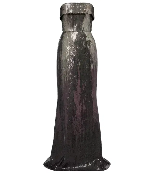 Elie Saab Sequined strapless bustier gown
