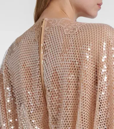 Elie Saab Lace-trimmed sequined mesh gown | Thumbnail 4
