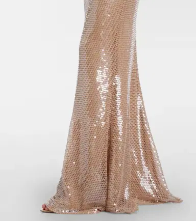 Elie Saab Lace-trimmed sequined mesh gown | Thumbnail 6