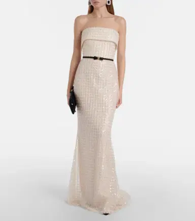 Elie Saab Embellished silk-blend bustier gown | Thumbnail 4