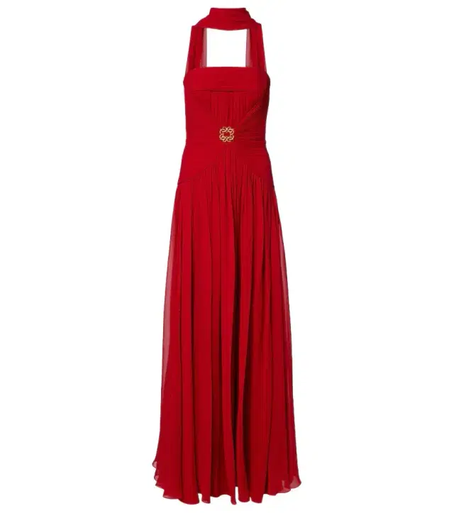 Silk bustier gown