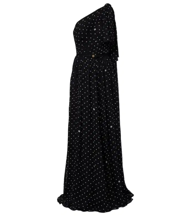 Elie Saab Polka-dot one-shoulder gown