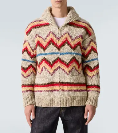 Visvim Wool and cashmere jacquard cardigan | Thumbnail 3