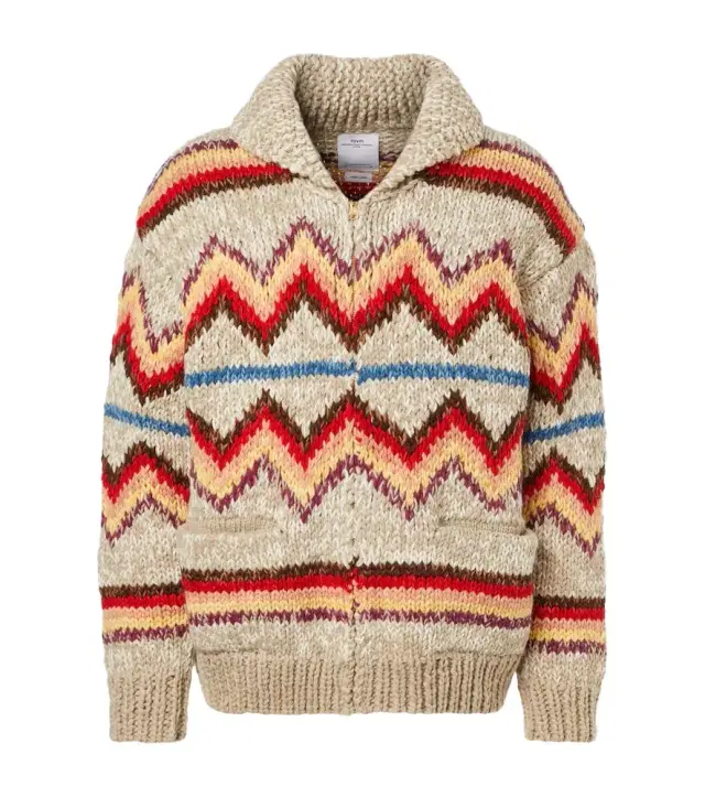 Visvim Wool and cashmere jacquard cardigan