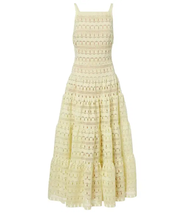 Elie Saab Macramé midi dress