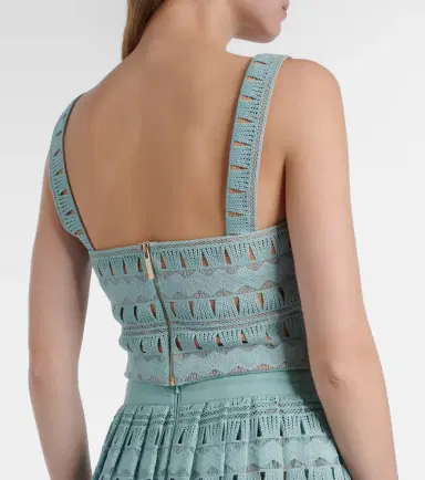 Elie Saab Knitted silk-blend crop top | Thumbnail 5 Elie Saab Knitted silk-blend crop top | Thumbnail 5