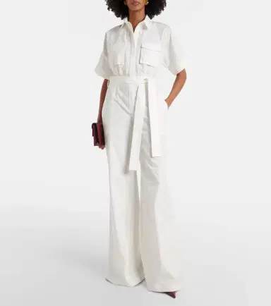 Elie Saab Belted cotton jumpsuit | Thumbnail 3 Elie Saab Belted cotton jumpsuit | Thumbnail 3