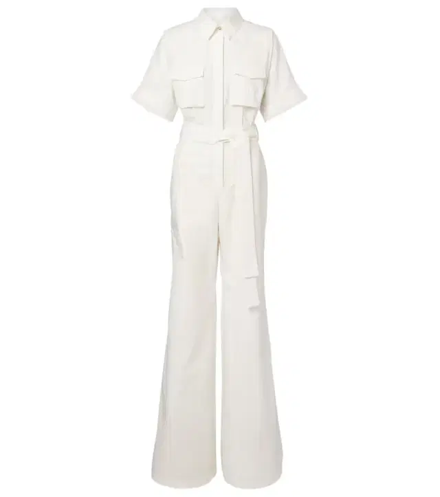 Belted cotton jumpsuit