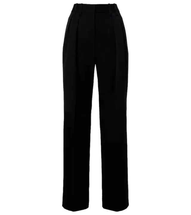 Wool wide-leg pants