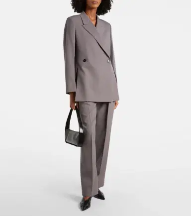 Jil Sander Double-breasted wool gabardine blazer | Thumbnail 3