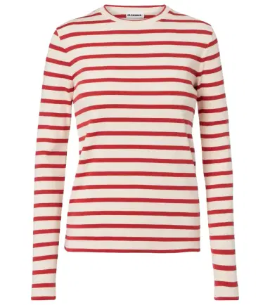 Jil Sander Logo striped cotton T-shirt | Thumbnail 1