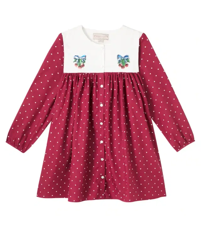 Konges Slojd Konges Sløjd Muna polka-dot sequined cotton dress