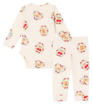 Konges Slojd Konges Sløjd Baby cotton-blend onesie and pants set | Thumbnail 3