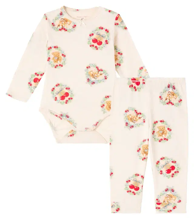 Konges Sløjd Baby cotton-blend onesie and pants set