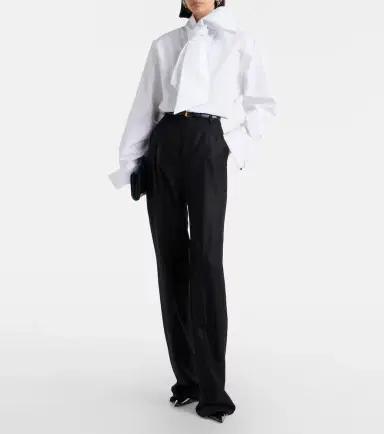 Saint Laurent High-rise cashmere straight pants | Thumbnail 6 Saint Laurent High-rise cashmere straight pants | Thumbnail 6