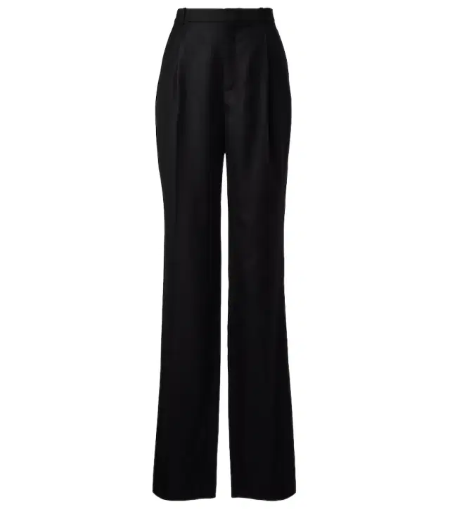 High-rise cashmere straight pants