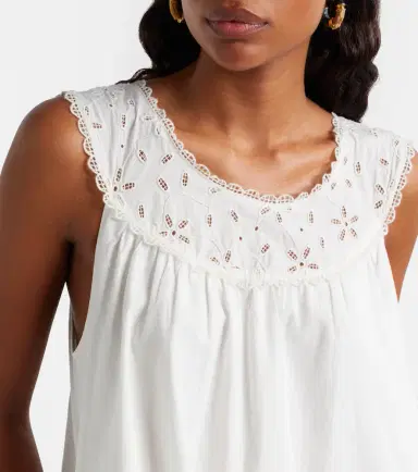 Posse Salma embroidered cotton minidress | Thumbnail 6