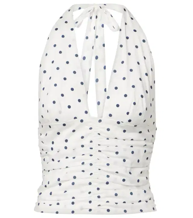 Posse Edie polka-dot halterneck top