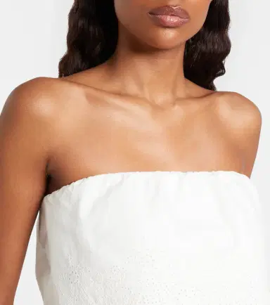 Posse Beryl broderie anglaise peplum cotton top | Thumbnail 2 Posse Beryl broderie anglaise peplum cotton top | Thumbnail 2