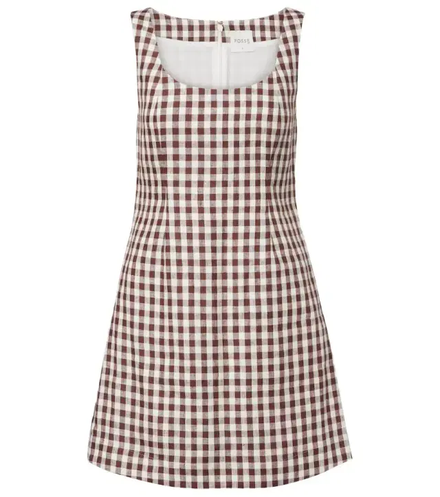 Posse Sadie gingham linen minidress