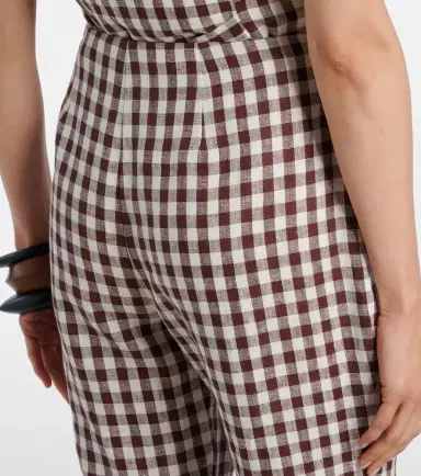 Posse Sadie gingham linen capri pants | Thumbnail 5