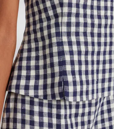 Posse Sadie gingham linen top | Thumbnail 5