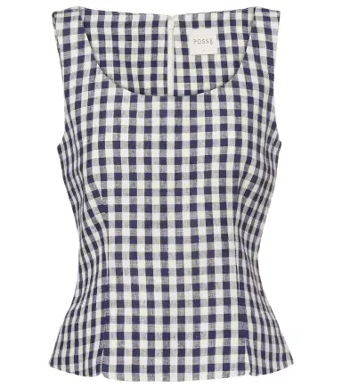 Posse Sadie gingham linen top | Thumbnail 1