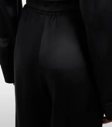 Saint Laurent Lace-trimmed silk satin wide-leg pants | Thumbnail 5 Saint Laurent Lace-trimmed silk satin wide-leg pants | Thumbnail 5