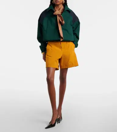 Saint Laurent Cassandre cotton Bermuda shorts | Thumbnail 3