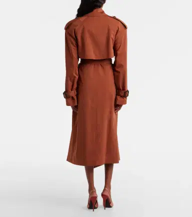 Saint Laurent Oversized cotton and silk trench coat | Thumbnail 2 Saint Laurent Oversized cotton and silk trench coat | Thumbnail 2