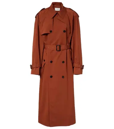 Saint Laurent Oversized cotton and silk trench coat | Thumbnail 1 Saint Laurent Oversized cotton and silk trench coat | Thumbnail 1
