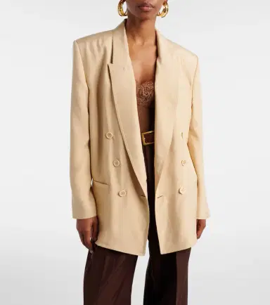 Saint Laurent Double-breasted silk blazer | Thumbnail 2 Saint Laurent Double-breasted silk blazer | Thumbnail 2