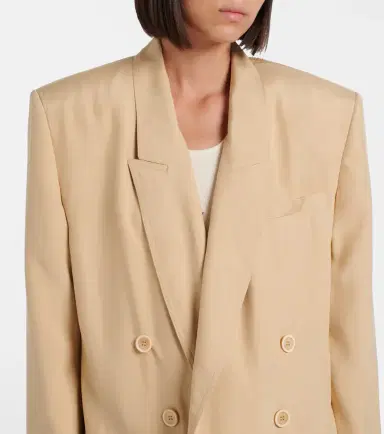 Saint Laurent Double-breasted silk blazer | Thumbnail 5 Saint Laurent Double-breasted silk blazer | Thumbnail 5