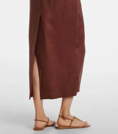 Posse Sabine linen midi dress | Thumbnail 3