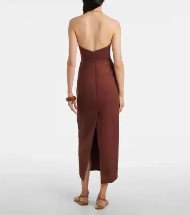 Posse Sabine linen midi dress | Thumbnail 4